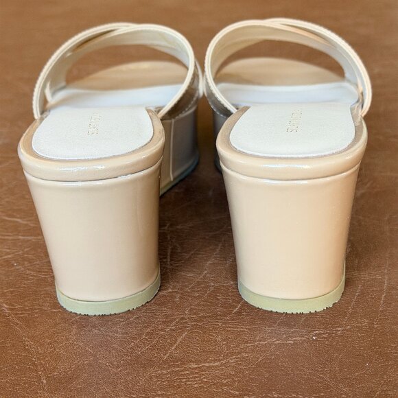 Stuart Weitzman Avenue 65 Flatform Wedge Slide Beige Sandal Size 6.5 NEW - Picture 13 of 15